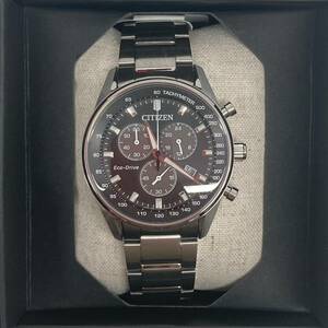 275-AR06) CITIZEN COLLECTION eko * Drive AT2390-58E Citizen collection solar stainless steel chronograph black 