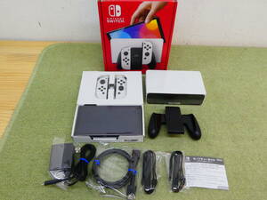 073-J78) 中古品 Nintendo switch 有機ELモデル 本体 Joy-Con [L/R] ホワイト 動作OK ※ドック裏カバーなし※