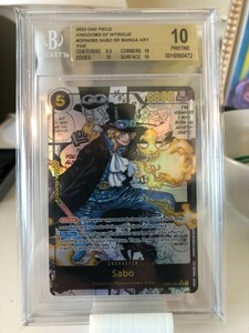 ワンピースカード サボ コミパラ BGS10 PSA Sabo OP04-083 Manga Art One Piece コミックパラレル ワンピース SEC ルフィ 英語 English