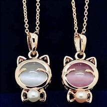 猫ネックレス（新品）Cat Necklace・ピンク・送料無料_画像5