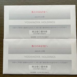 【最新 匿名配送】吉野家　株主優待券　10000円分　2025年5月31日迄【送料無料 即決】