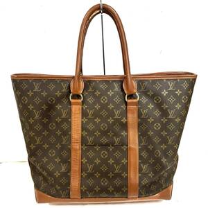 LOUIS VUITTON ルイヴィトン M42420 モノグラム サックウィークエンドGM トートバッグ ショルダーバッグ 鞄 ブラウン系 ヴィンテージ