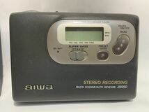 aiwa アイワ JS550 ポータブルカセットレコーダー PX750 カセットプレーヤー 動作未確認 ジャンク _画像2