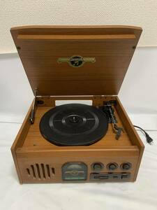 COLUMBIA Colombia GP-12 sound . box desk-top type radio record player sound out verification present condition Junk 112m1100