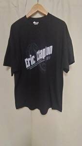 ★バンドTシャツエリッククラプトンERIC CLAPTON両面プリントMADE IN MEXICO黒ツアー2007年サイズXL★