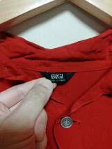 ★メンズビギ背中刺繍レーヨンボーリングシャツ赤レーヨン100パーセント日本製正規品サイズM★_画像3