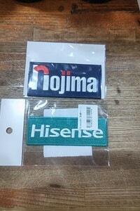 2023/24 横浜DeNAベイスターズ ホームユニフォーム用ワッペンセット Nojimaワッペン Hisenseワッペン 