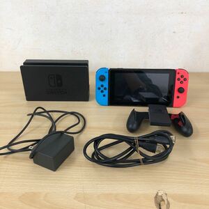 中古品 Nintendo Switch Joy-Con L ネオンブルー / R ネオンレッド 2017年製 初期化済み 箱無し ゲーム機