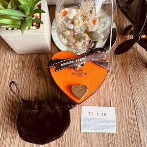 * Hermes * прохладный Heart tsui Lee кольцо GP rose Gold RG бренд 