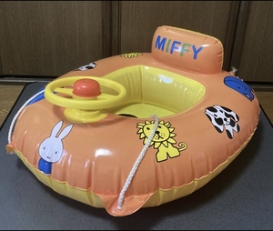 * retro * Miffy swim ring 70×60cm for infant empty bi swim ring float . float passenger use! coming off wheel 