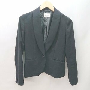 ◇ THE SUIT COMPANY ザ・スーツカンパニー 袖ボタン セレモニー 長袖 ジャケット サイズ38 ブラック レディース E