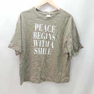 * SHIPS Ships 81BRANCA bee ichi Blanc Caro go short sleeves T-shirt size M khaki lady's E