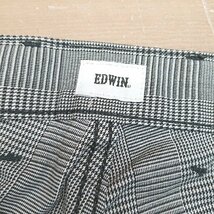 ◇ EDWIN エドウィン アジャスター付き チェック柄 ストレッチ テーパードパンツ サイズL グレー系 メンズ E_画像5