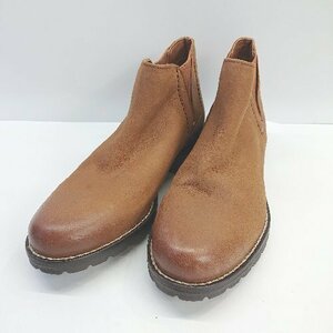 ■ Clarks クラークス シンプル ショート丈 ゴアブーツ サイズ22.0 ブラウン系 レディース E