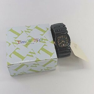 ◇ ◎ Time Will Tell タイムウィルテル 日本製 非防水 定価￥11,000 腕時計 サイズM ブラック レディース E