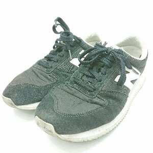 ◇ NEW BALANCE ニューバランス スエード調 異素材切替 シンプル スニーカー サイズ24 ブラック系 レディース E