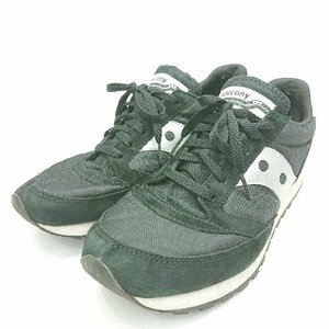 ◇ SAUCONY サッカニー 異素材切替 シンプル 普段使い スニーカー サイズUS9.5 ブラック系 メンズ E