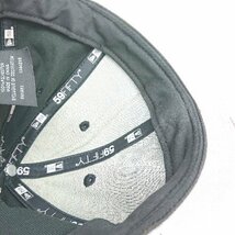 ◇ NEWERA 59FIFTY ニューエラ 刺? シンプル NYロゴ ステッカー キャップ 帽子 ブラック サイズ7 8/3 メンズ E_画像7