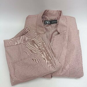 * ZARA Zara конические брюки жакет плечо накладка ввод выставить размер US 6 розовый серия женский E