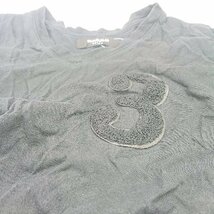 ◇ 1PIU1UGUALE3 RELAX ジャンク品 ロゴワッペン 半袖 Tシャツ サイズL ブラック レディース E_画像4