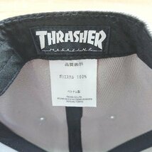 ◇ THRASHER スラッシャー 調節可能 ブランドロゴ キャップ グレー系 サイズ57~59cm(フリー) メンズ E_画像6