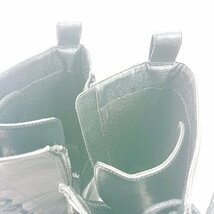 ■ Heather ヘザー サイドジッパー付き 厚底 シンプル ロングブーツ ブーツ サイズM ブラック系 レディース E_画像9