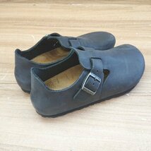 ◇ BIRKENSTOCK ビルケンシュトック ベルト調整 シンプル ロゴ型押し サンダル サイズ38[ ブラック レディース E_画像3