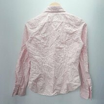 ◇ RALPH LAUREN ラルフローレン ストライプ柄 かわいい シンプル 長袖 Yシャツ サイズ2 ピンクホワイト系 レディース E_画像2