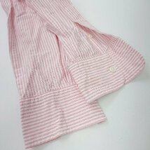 ◇ RALPH LAUREN ラルフローレン ストライプ柄 かわいい シンプル 長袖 Yシャツ サイズ2 ピンクホワイト系 レディース E_画像9