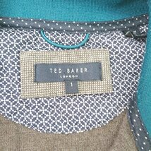 ◇ TED BAKER テッドベーカー シンブル ジップアップ ワンポイントポケット 長袖 トレーナー サイズ1 グレ－ メンズ E_画像4