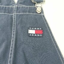 ◇ TOMMY JEANS トミージーンズ ブランドワッペン カジュアル デニム ‐ ミニ ワンピース サイズXS ブル－系 レディース E_画像4