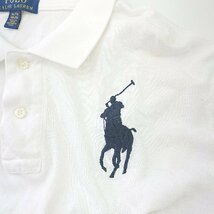 ◇ POLO RALPH LAUREN ポロ ラルフローレン コットン100％ 半袖 ポロシャツ サイズXL ホワイト系 メンズ E_画像4