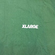 ◇ XLARGE エクストララージ クルーネック ロゴ刺繍 カジュアル 半袖　Tシャツ サイズL グリーン メンズ E_画像4
