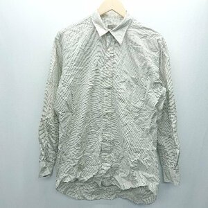 ◇ Calvin Klein カルバンクライン カジュアル シンプル 長袖 シャツ サイズM ベージュ系 メンズ E