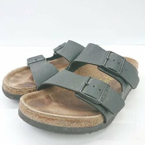 ◇ BIRKENSTOCK ビルケンシュトック ダブルベルト カジュアル サンダル サイズ24.5 ブラック レディース E