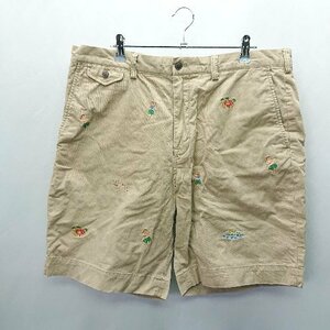 * POLO RALPH LAUREN Polo Ralph Lauren embroidery casual chino half short pants size 36 beige group men's E