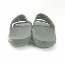 ◇ crocs クロックス シンプル カジュアル フラット 軽量 サンダル サイズM10 W12 ブラック メンズ E_画像4