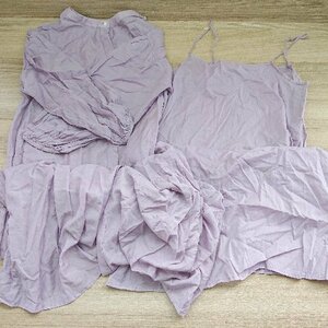 * Simplicite длинный длина sia- внутренний Cami One-piece рубашка One-piece размер надпись нет лиловый серия женский E