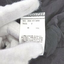 ◇ DOUBLE NAME ダブルネーム コットン100％ シャツ風 長袖 ジャケット サイズF ブラック グレー レディース E_画像6