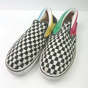 ◇ Vans ヴァンズ チェッカー柄 V98CF カラフル スリッポン サイズ28.5 ブラック系 メンズ E