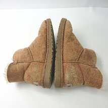 ■ UGG アグ ベイリーボタン ブランドロゴ ショート丈 ムートンブーツ サイズ23.0 ブラウン レディース E_画像6