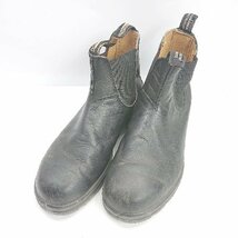 ■ Blundstone ブランドストーン シンプル 定番 ショ－ト丈 サイドゴアブーツ サイズ9 ブラック メゾン E_画像1