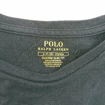 ◇ POLO RALPH LAUREN ポロ ラルフローレン ポロ刺?あり コットン100％ 半袖 Tシャツ サイズS ブラック系 レディース E_画像3