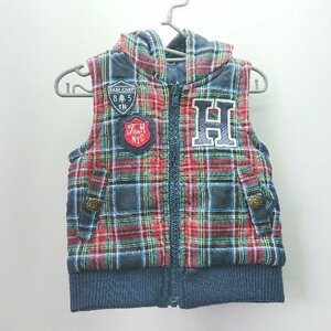 * TOMMY HILFIGER Tommy Hilfiger Kids check pattern reversible the best size inscription none navy red men's E