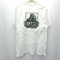 ◇ XLARGE エクストララージ イラスト プリント クルーネック 半袖 Tシャツ サイズL ホワイト レディース E_画像2