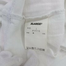 ◇ XLARGE エクストララージ イラスト プリント クルーネック 半袖 Tシャツ サイズL ホワイト レディース E_画像6