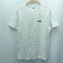◇ XLARGE エクストララージ イラスト プリント クルーネック 半袖 Tシャツ サイズL ホワイト レディース E_画像1