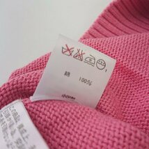 ◇ RALPH LAUREN ラルフローレン コットン100％ 半袖 ニット セーター サイズL ピンク レディース E_画像5