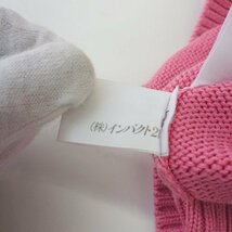 ◇ RALPH LAUREN ラルフローレン コットン100％ 半袖 ニット セーター サイズL ピンク レディース E_画像6