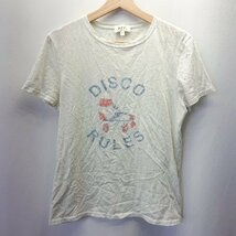 ◇ A.P.C. アーペーセー RUE MADAME PARIS' 薄手生地 カジュアル 半袖 Tシャツ サイズ0 アイボリー系 レディース E_画像1